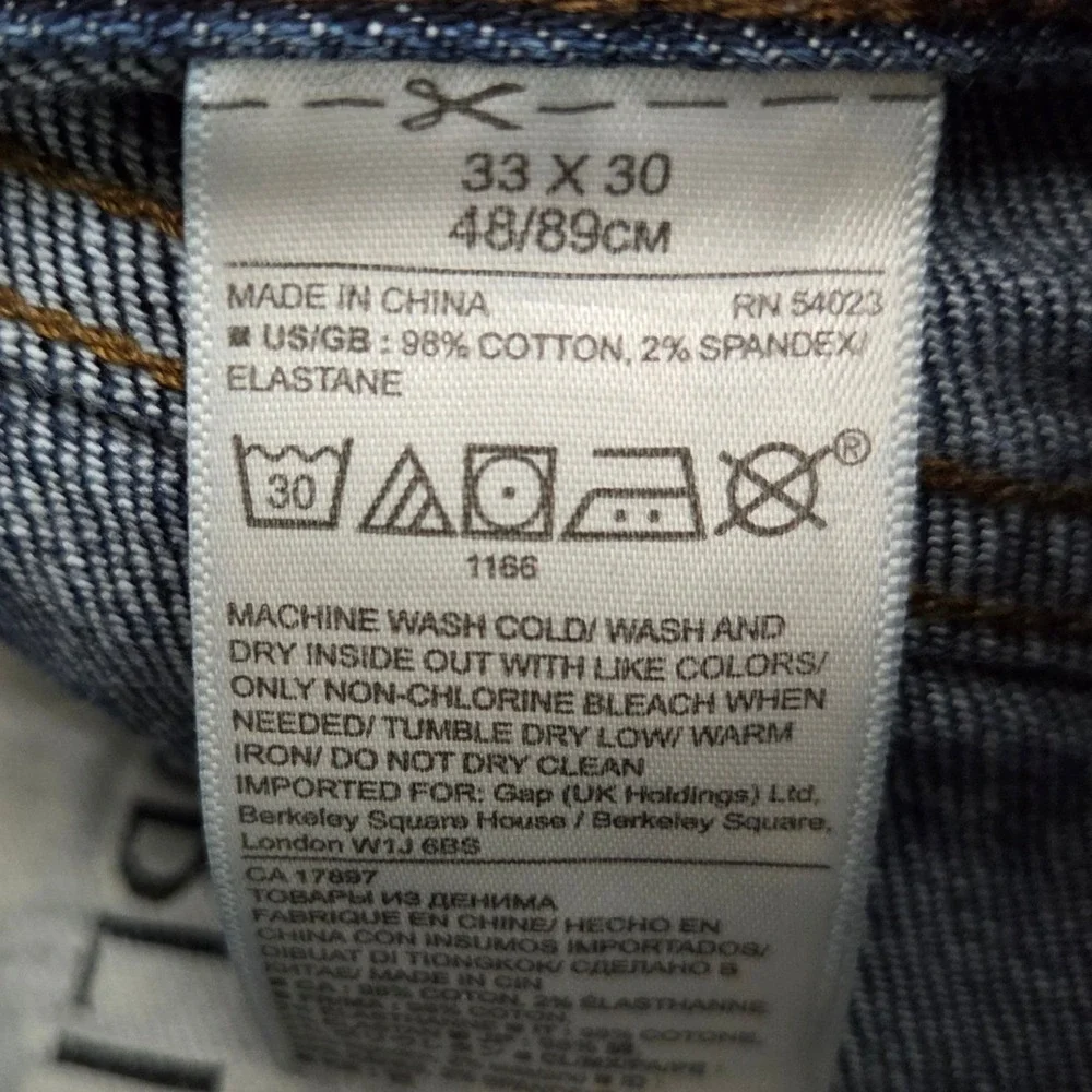 Banana Republic Straight Jeans 33x30 Dark Wash‎ Stretch